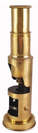 A gold object with a black base
Description automatically generated