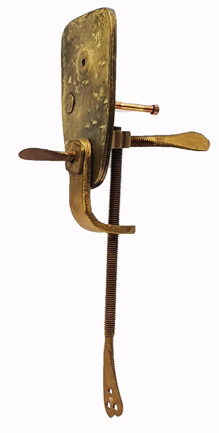 A close-up of a brass device
Description automatically generated
