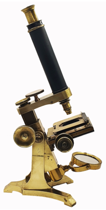 A close up of a microscope
Description automatically generated